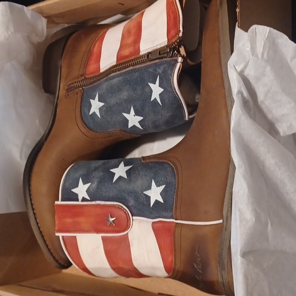 Sheryl Crow American Flag Boots Size 9.5 NWT - Picture 2 of 13